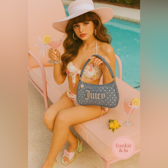 Juicy Couture Handbags - Juicy Couture Poker Face Shoulder Bag With Hearts NWT